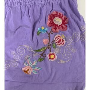 Antoinette C 32 Waist Embroidered Bright Y2K Mini Skirt Floral Girly 90s School